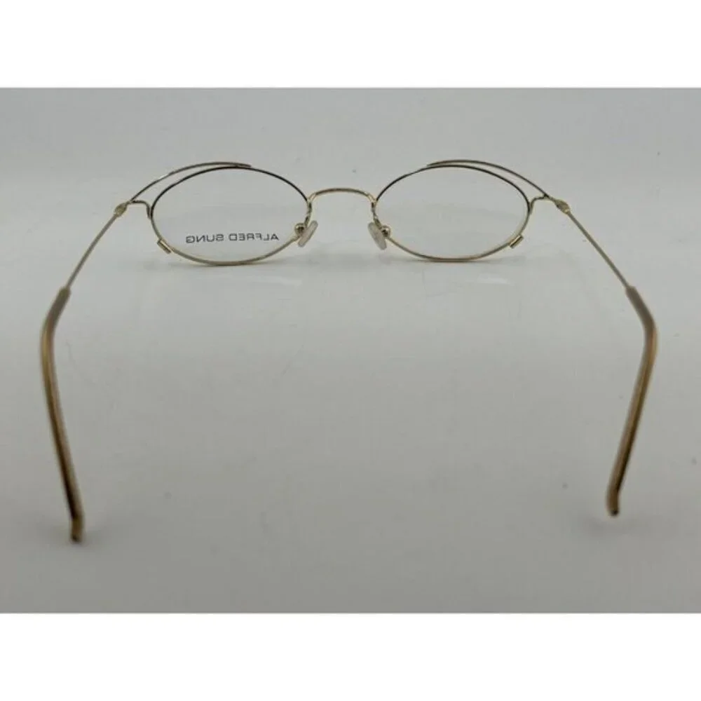 ALFRED SUNG - 4319 CAMOMILE VK 135mm Gold Oval Eyeglass Frames - Picture 3 of 6